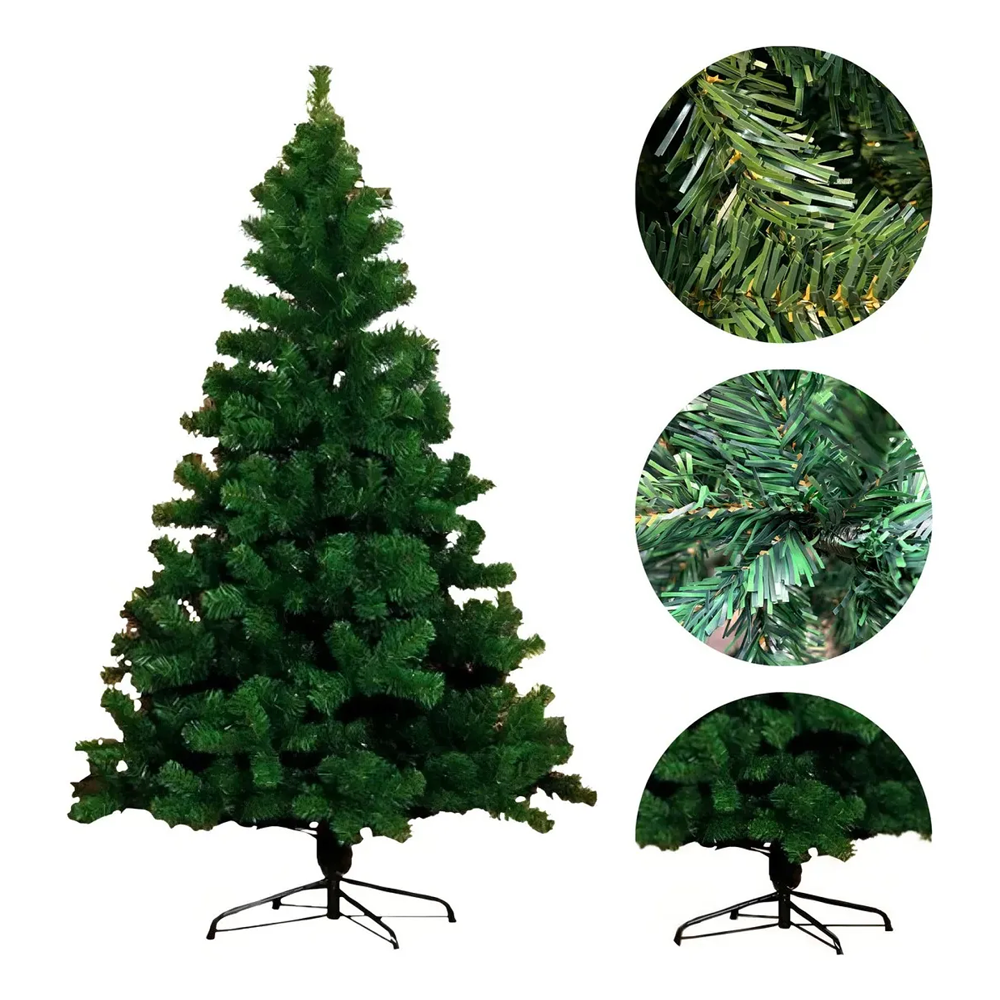 🎄 Árbol de Navidad Verde 2.10 m | Lujo con 1000 Ramas y Base Metálica Premium 6