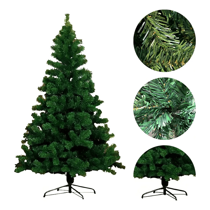 🎄 Árbol de Navidad Verde 2.10 m | Lujo con 1000 Ramas y Base Metálica Premium 6