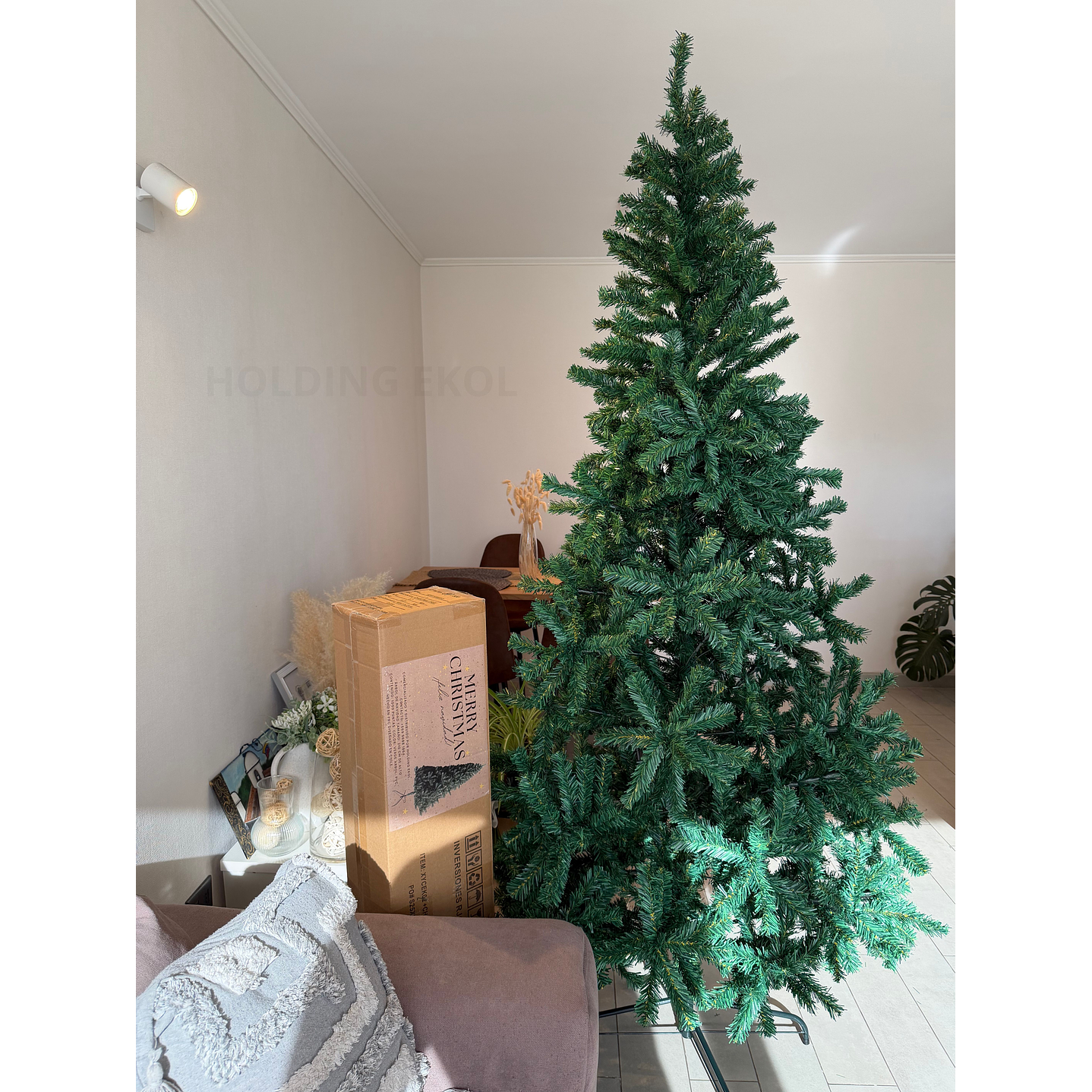 🎄 Árbol de Navidad Verde 2.10 m | Lujo con 1000 Ramas y Base Metálica Premium 1