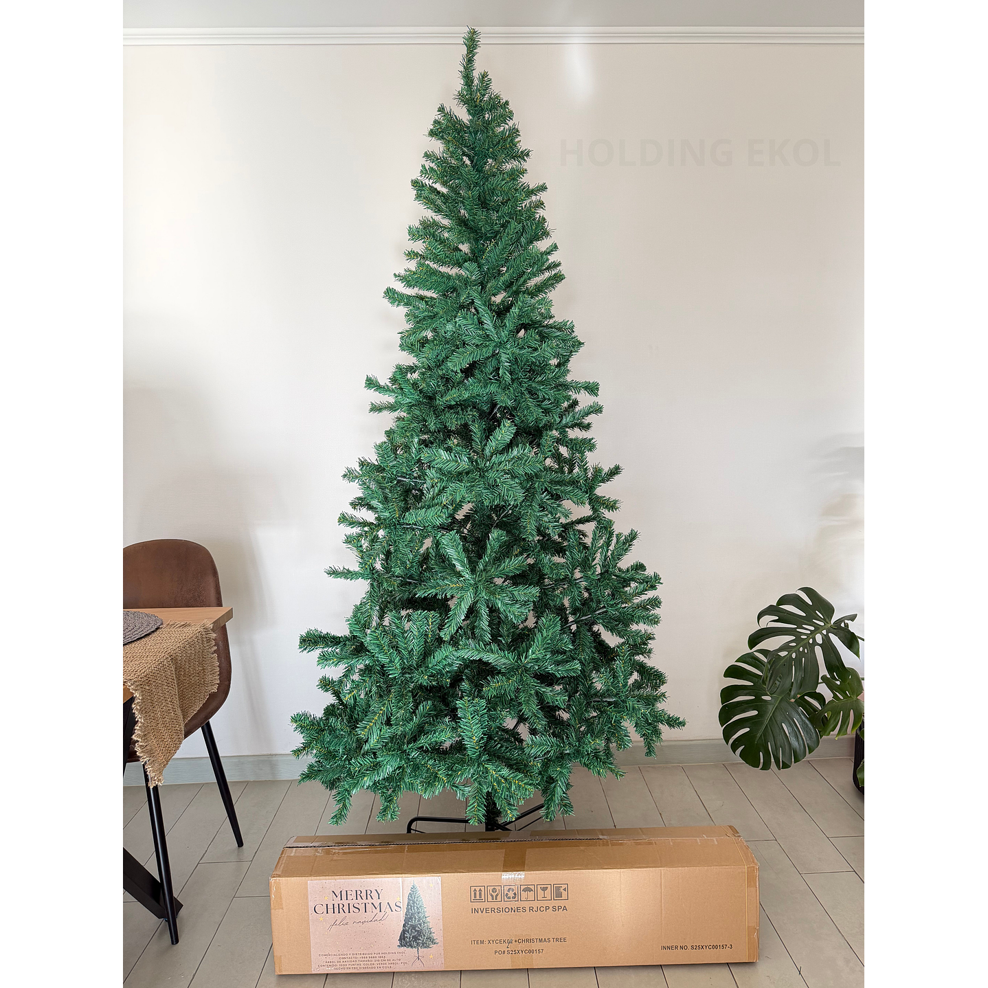 🎄 Árbol de Navidad Verde 2.10 m | Lujo con 1000 Ramas y Base Metálica Premium 2