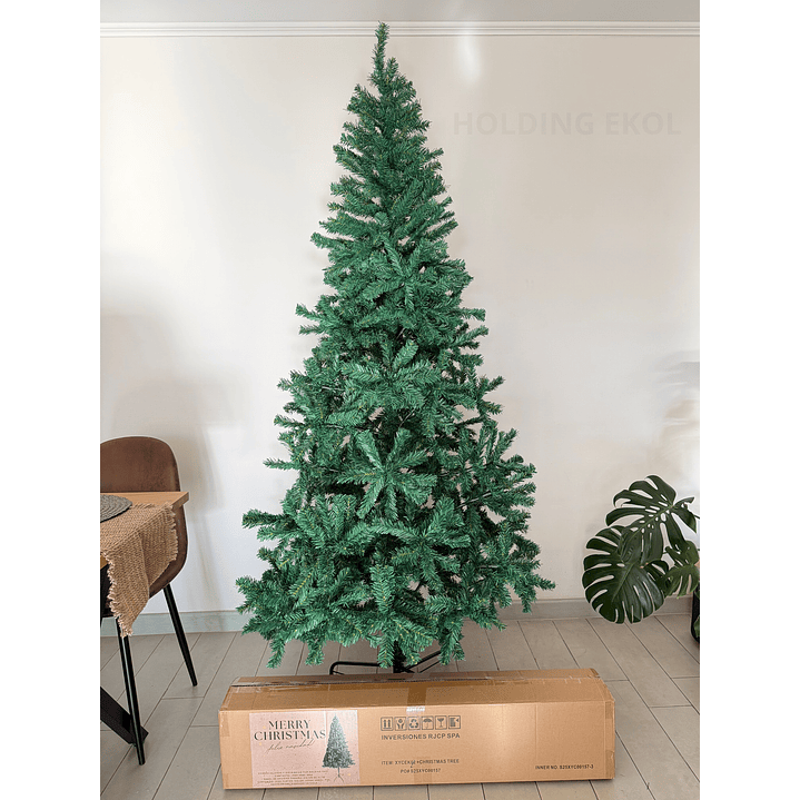 🎄 Árbol de Navidad Verde 2.10 m | Lujo con 1000 Ramas y Base Metálica Premium 2