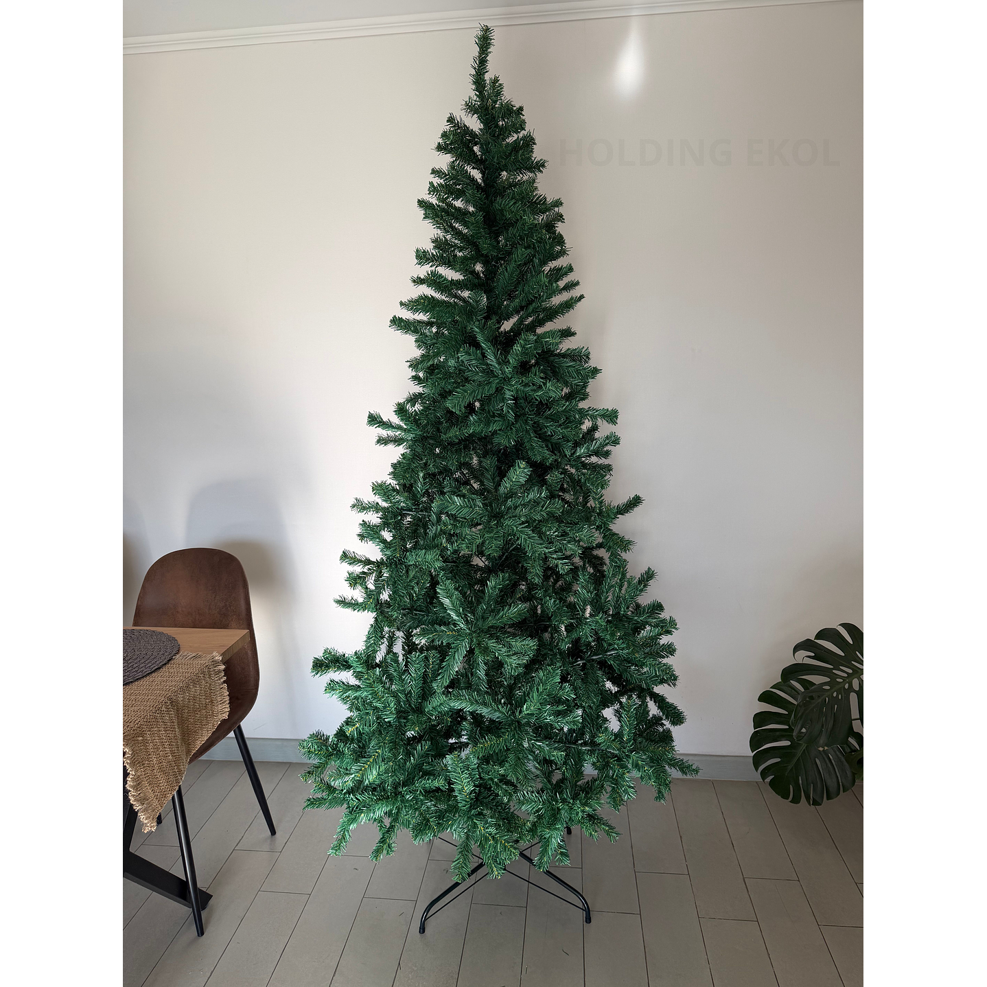 🎄 Árbol de Navidad Verde 2.10 m | Lujo con 1000 Ramas y Base Metálica Premium 3
