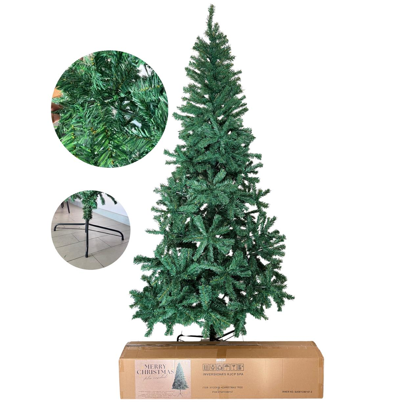 🎄 Árbol de Navidad Verde 2.10 m | Lujo con 1000 Ramas y Base Metálica Premium 11