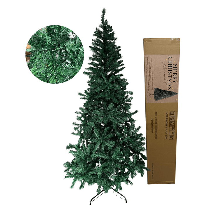 🎄 Árbol de Navidad Verde 2.10 m | Lujo con 1000 Ramas y Base Metálica Premium 12