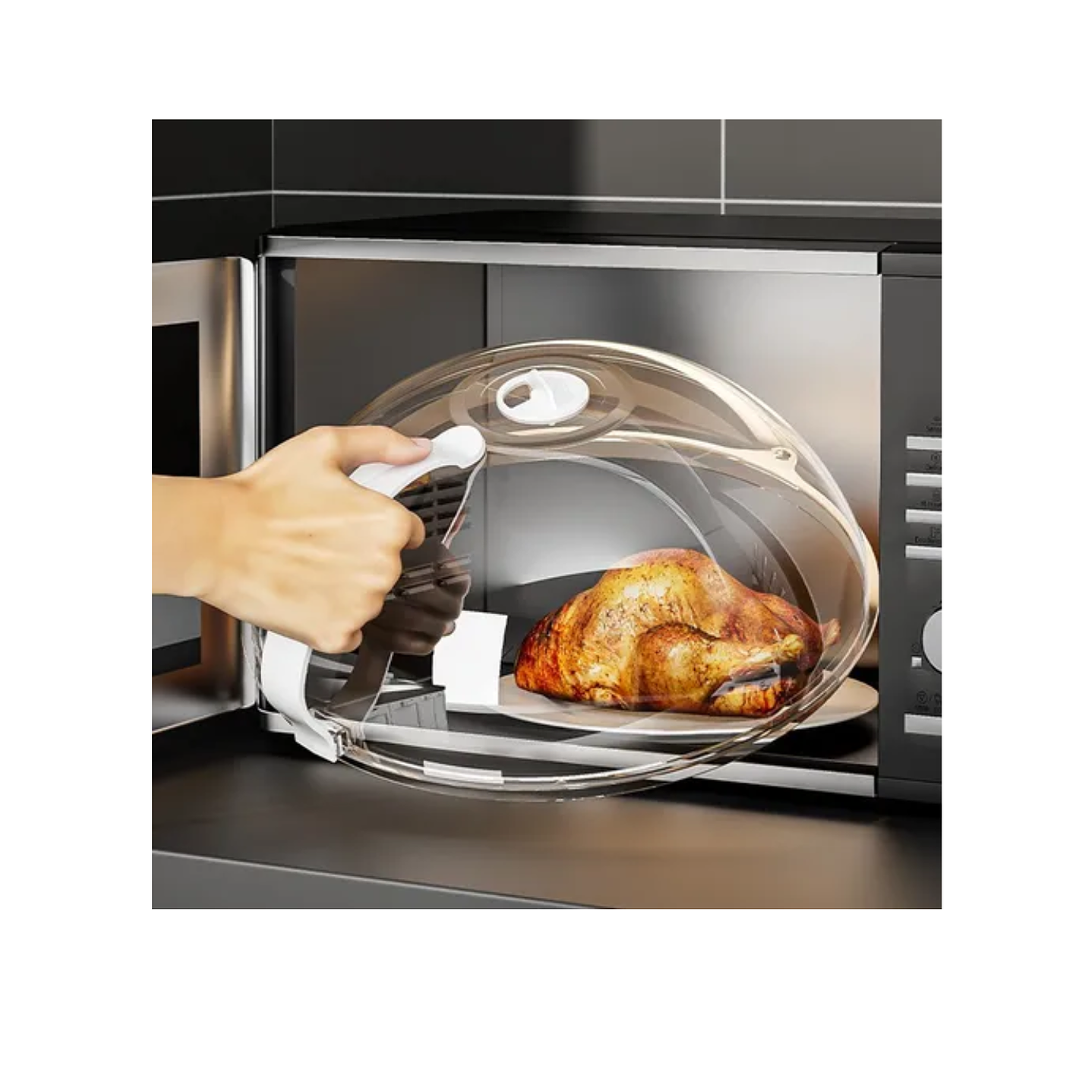 🍽️✨ Tapa Antisalpicaduras Para Microondas Premium  2