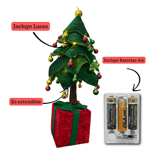 Mini Árbol De Navidad Pino Pequeño Con Base De Madera Decor