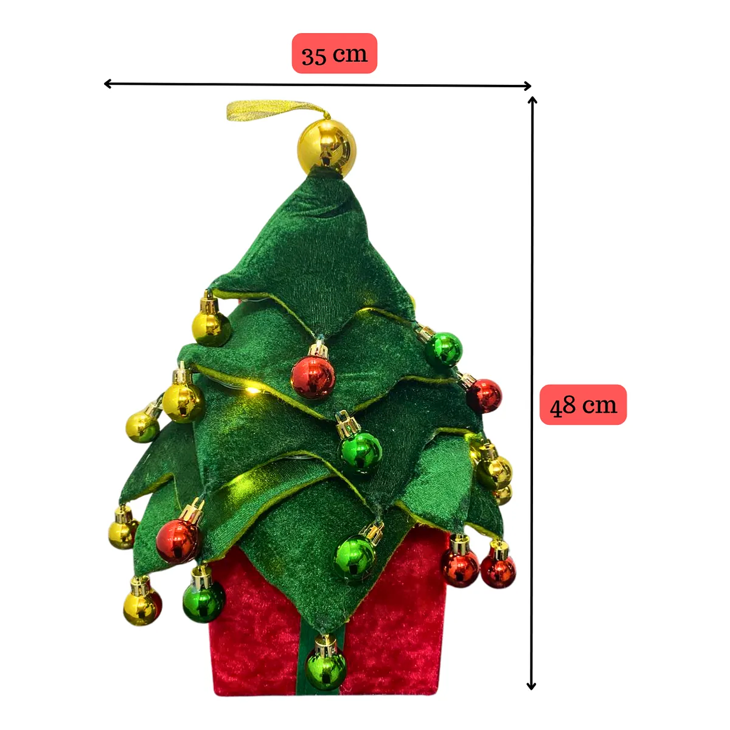 Mini Árbol De Navidad Pino Pequeño Con Base De Madera Decor 4