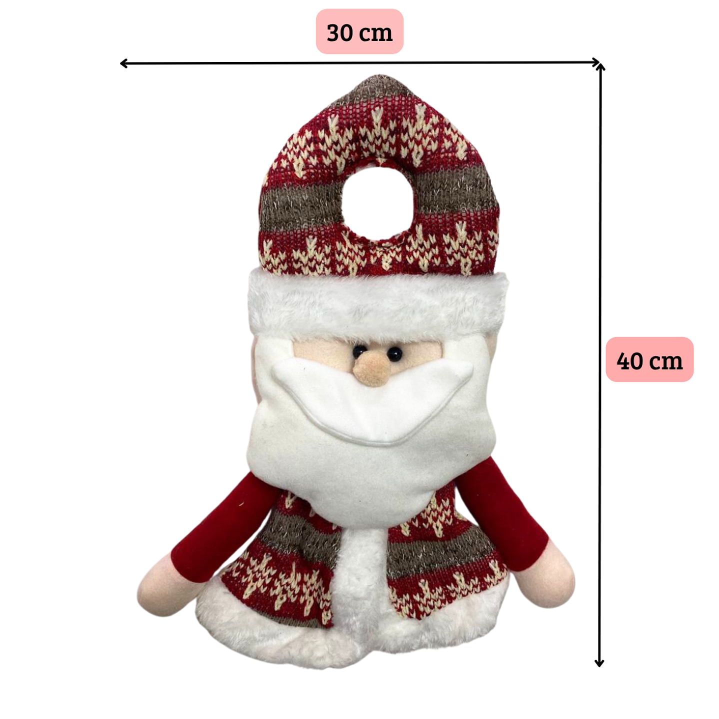 Adorno Colgante De Papel De Papá Noel Para Puerta Santa 4