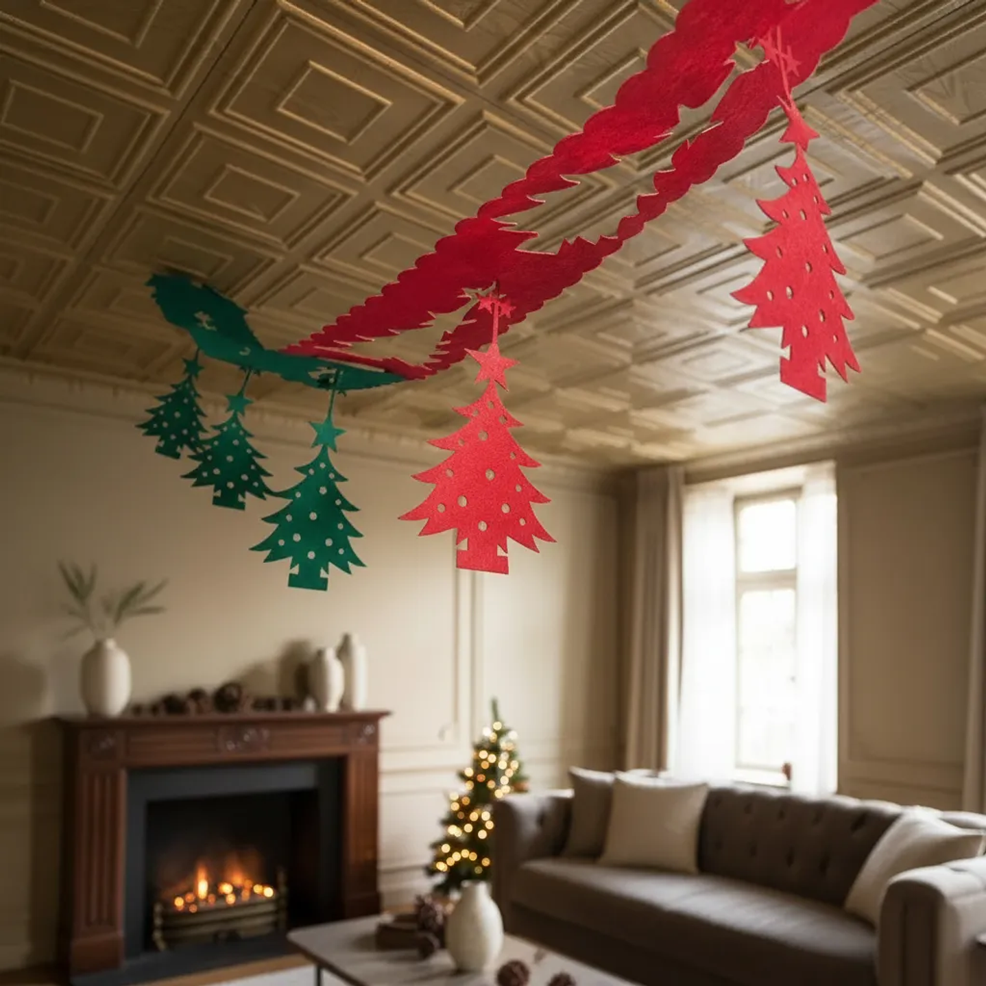 Decoración De Guirnalda Navideña Navidad Árbol Diseños 1