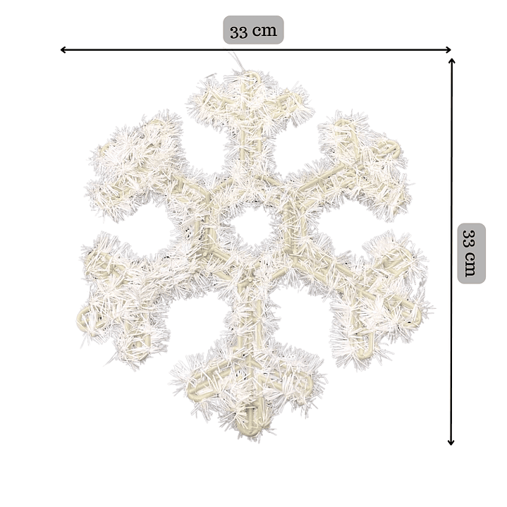 Pack 3 Colgante Copos De Nieve Adorno Para Puerta De Navidad 3