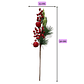Bayas Ramas Flores Artificiales Acebo Tallos Navidad X 3 Uni - Miniatura 2