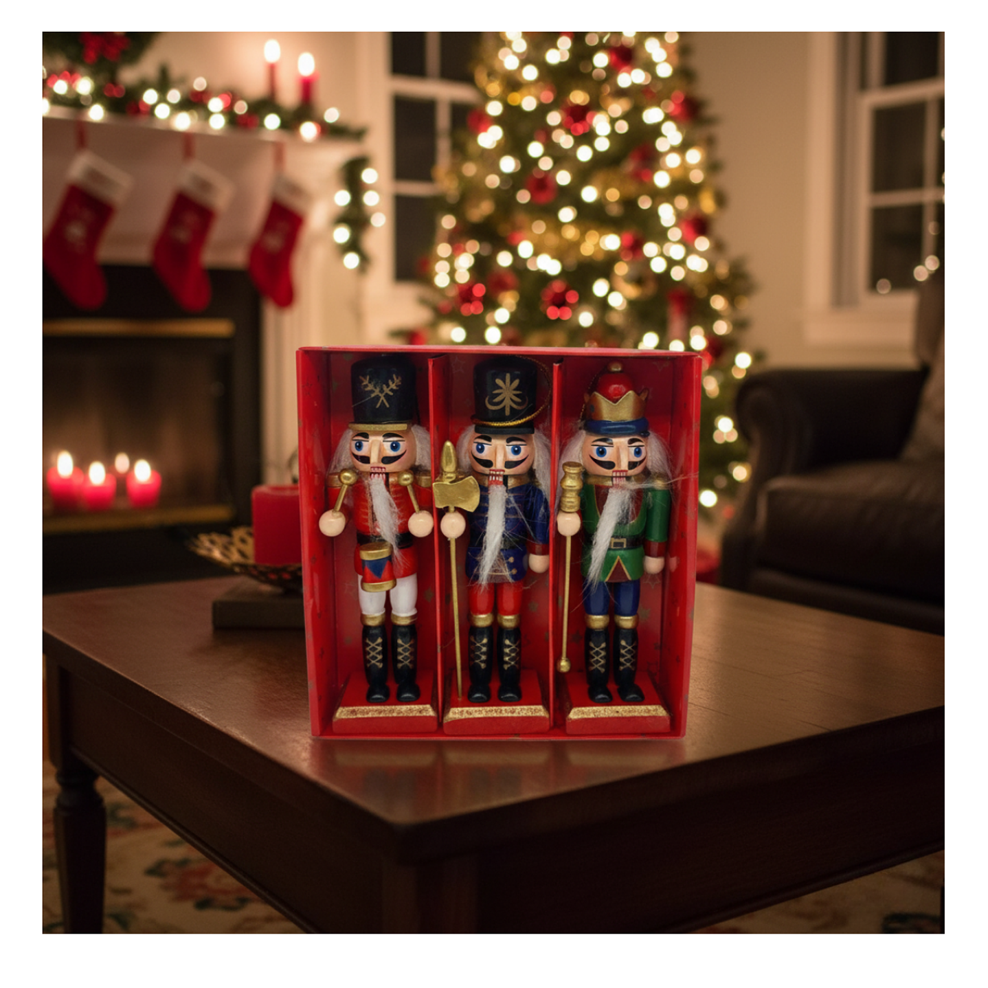 Pack 3 Cascanueces Navideño Colgante Adorno Navidad 3