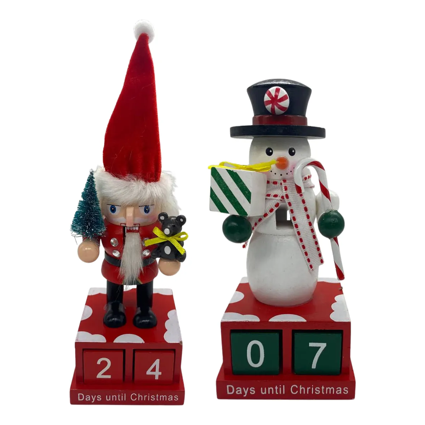 1 Calendario Navideño De Madera Hermoso Perpetuo Decorativo 1
