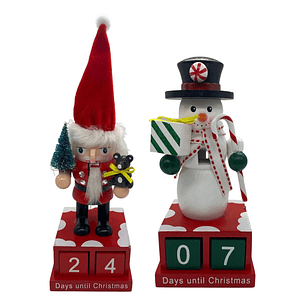1 Calendario Navideño De Madera Hermoso Perpetuo Decorativo