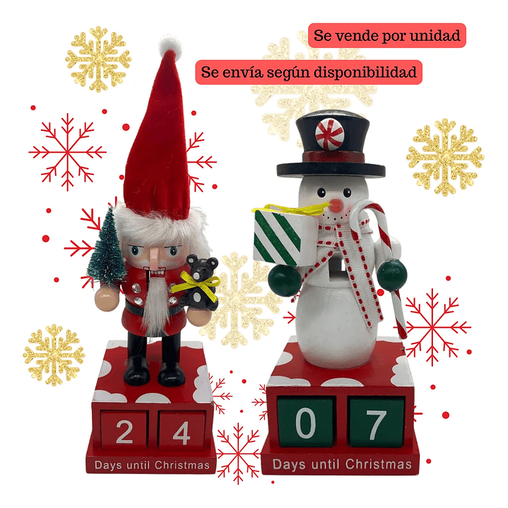 1 Calendario Navideño De Madera Hermoso Perpetuo Decorativo 4