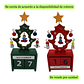 Calendario Perpetuo Navidad De Madera Decorativo Árbol - Miniatura 5