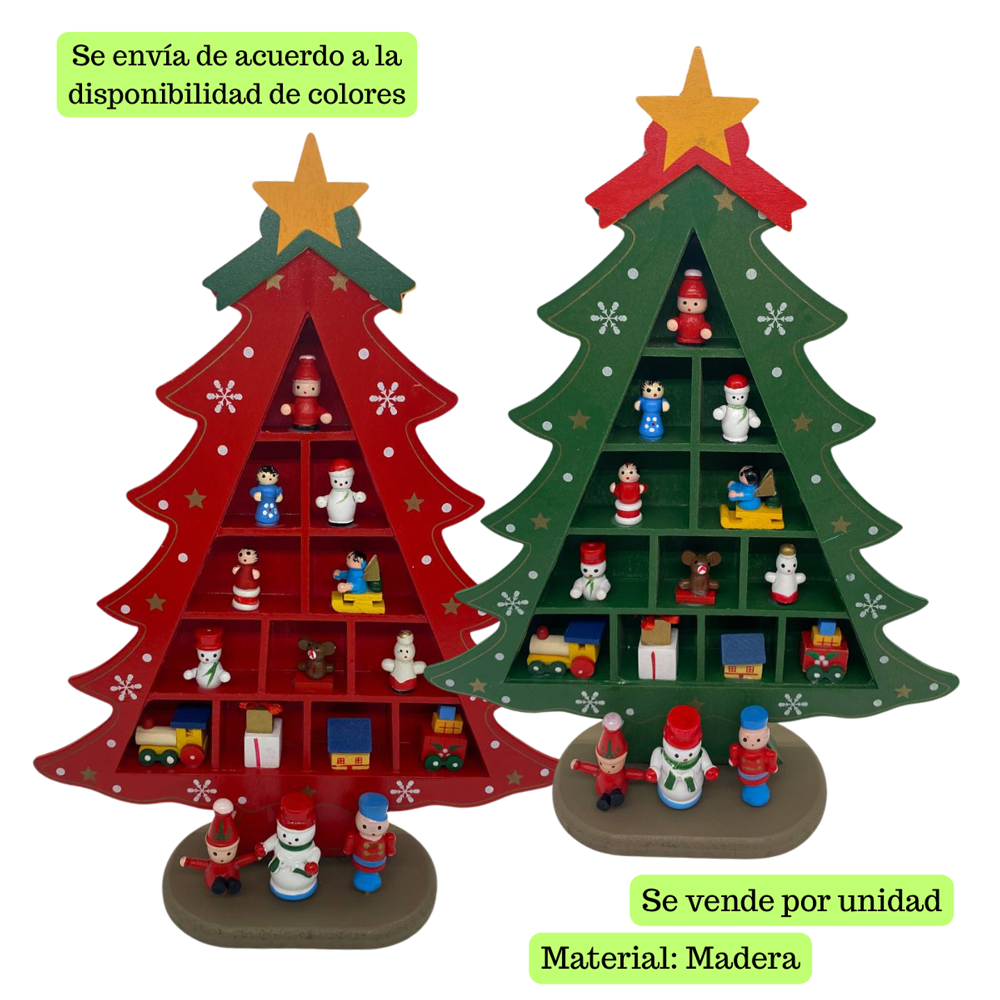 Árbol Navideño De Madera Escritorio Mini Arbolito De Navidad 4