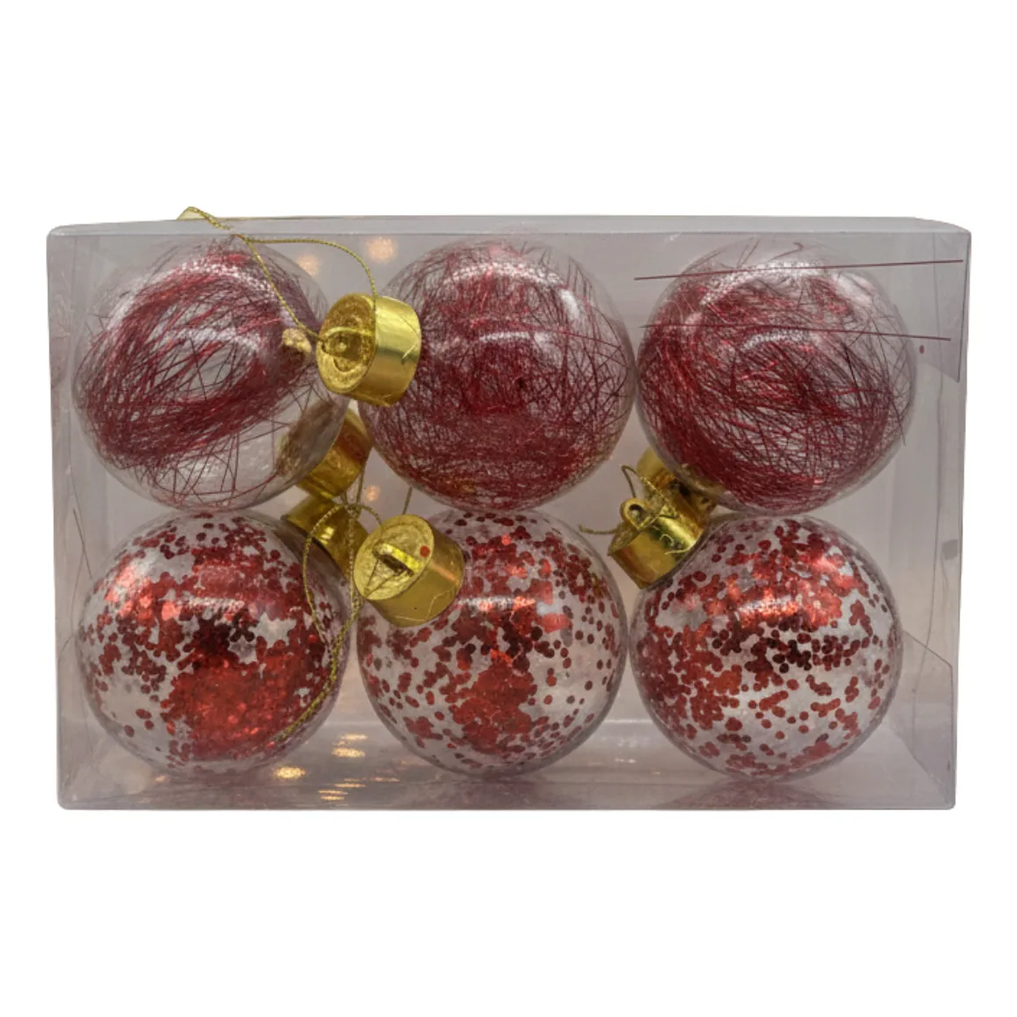 Pack 6 Esferas Navideñas Colgantes 8 Cm Decoración Navidad 3