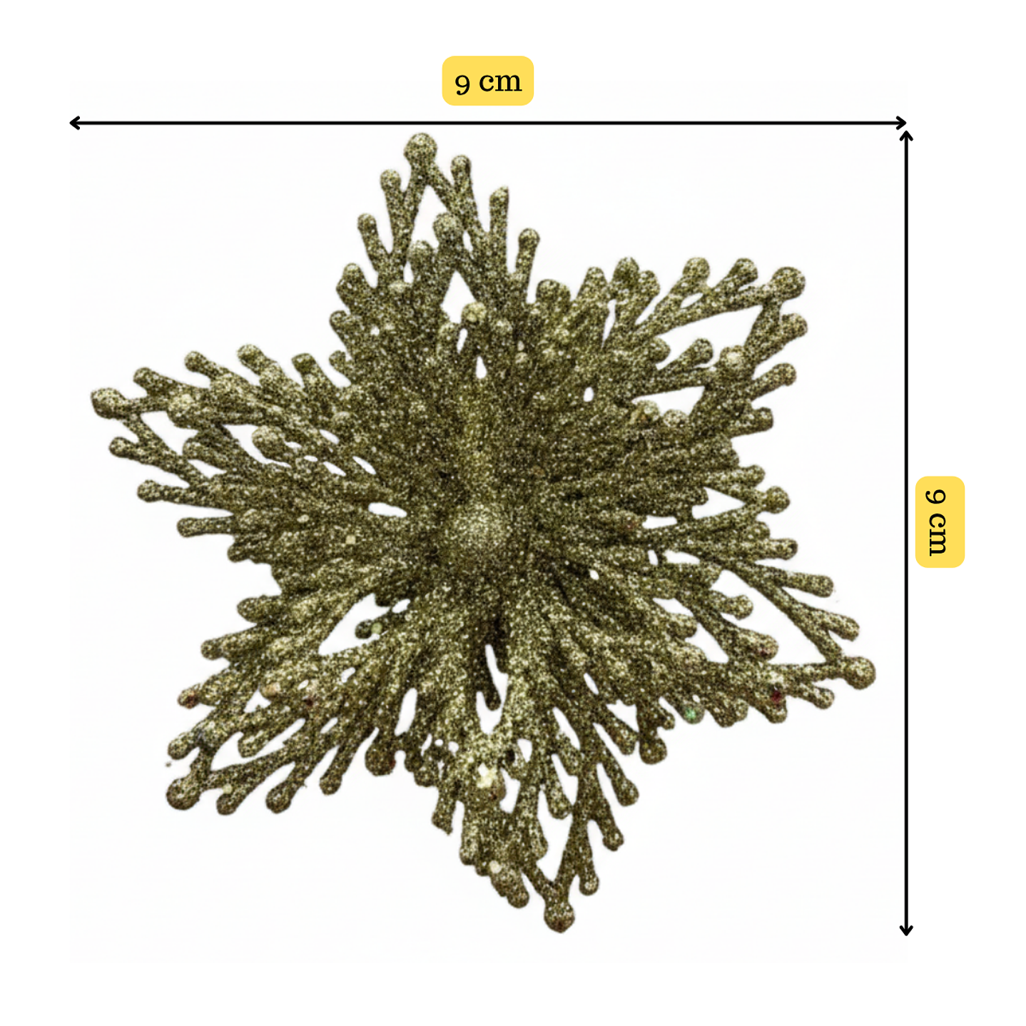 Set 6 Flores De Navidad Brillantes Adorno Decoración Hogar 4