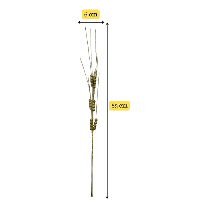 Ramas Navidad Bayas Acebo 3 Unid 65 Cm Alargadas 2