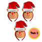 Gorro Cintillo De Viejo Pascuero Navidad X3 Unidades - Miniatura 1