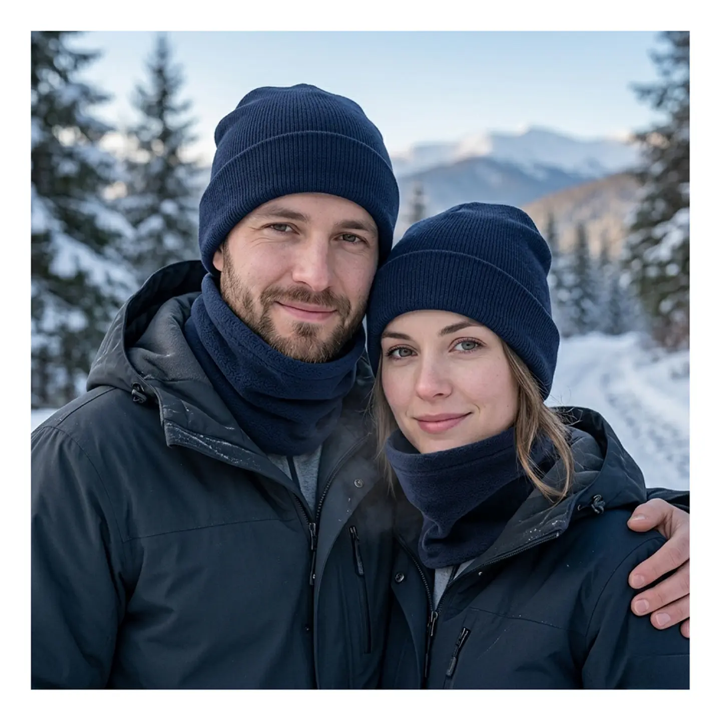 Conjunto Térmico Invierno Gorro Polar Unisex + Cuello 5