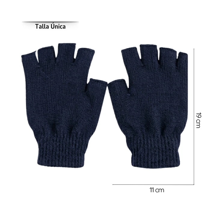 Set Invierno Térmico: Gorro Beanie + Guantes Sin Dedos + Cuello 10