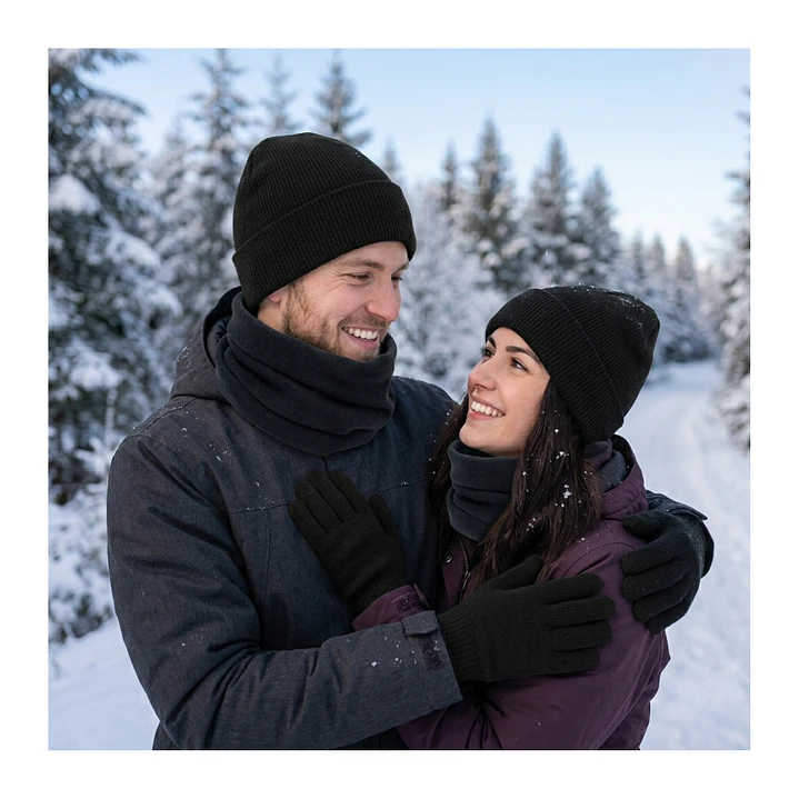 Set Invierno Térmico 3 En 1: Gorro Polar + Cuello + Guantes Lana 6