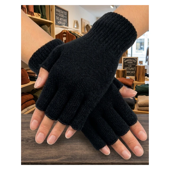 Guantes de Lana sin Dedos: Guantes de Invierno Térmicos y Transpirables 5