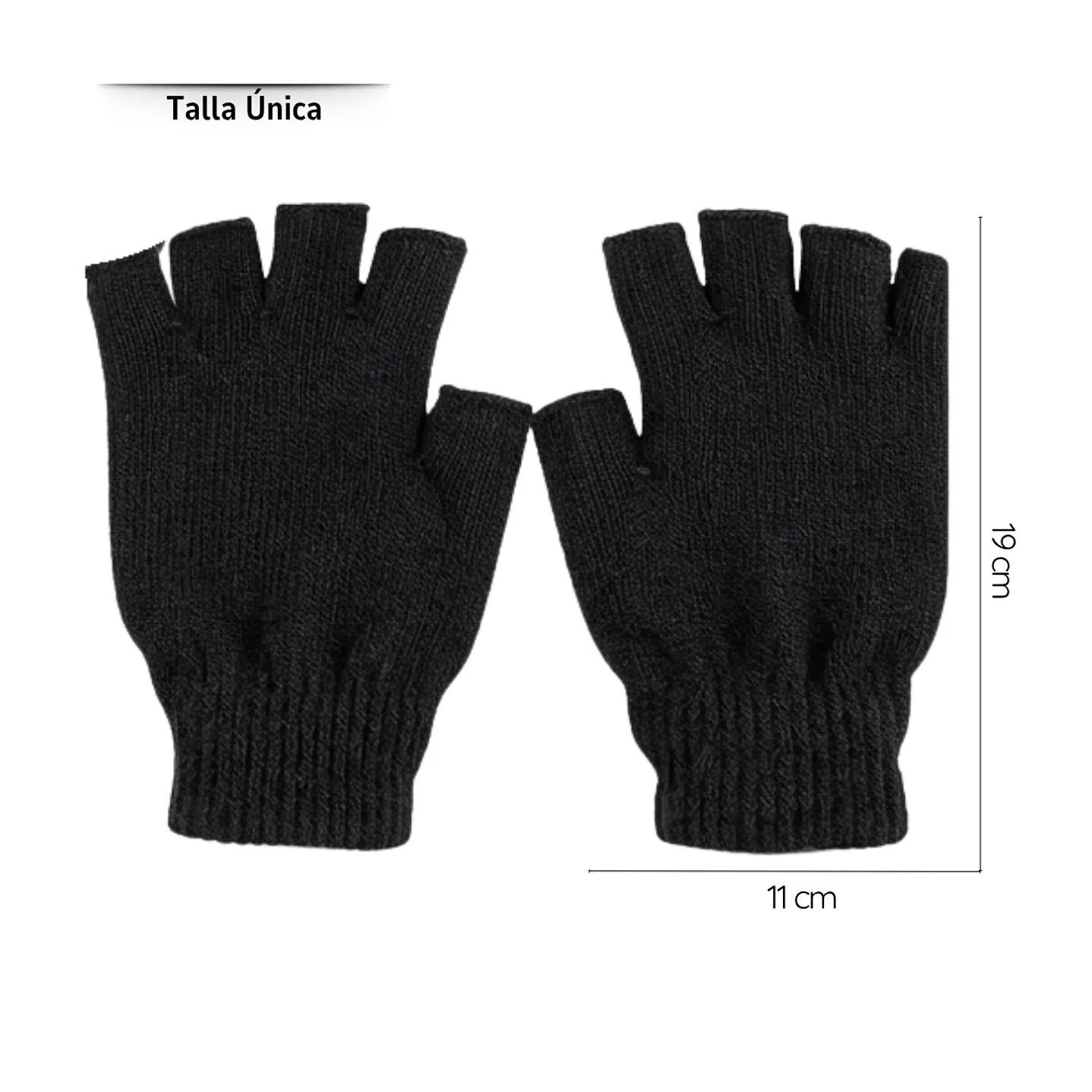 Pack 3 Pares de Guantes de Lana sin Dedos: Térmicos, Táctiles y Transpirables para Invierno 4