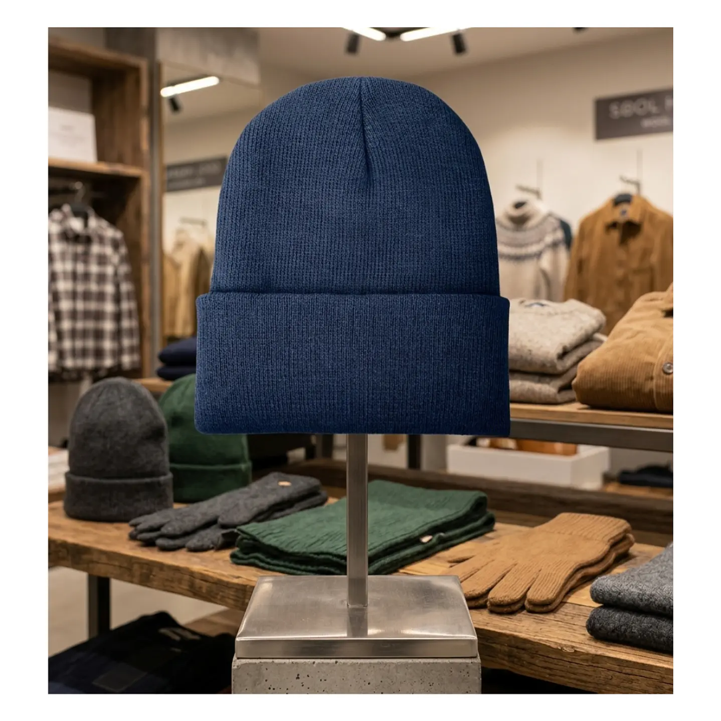 Gorro Beanie De Lana Hombre Mujer Térmico Con Forro Polar 3