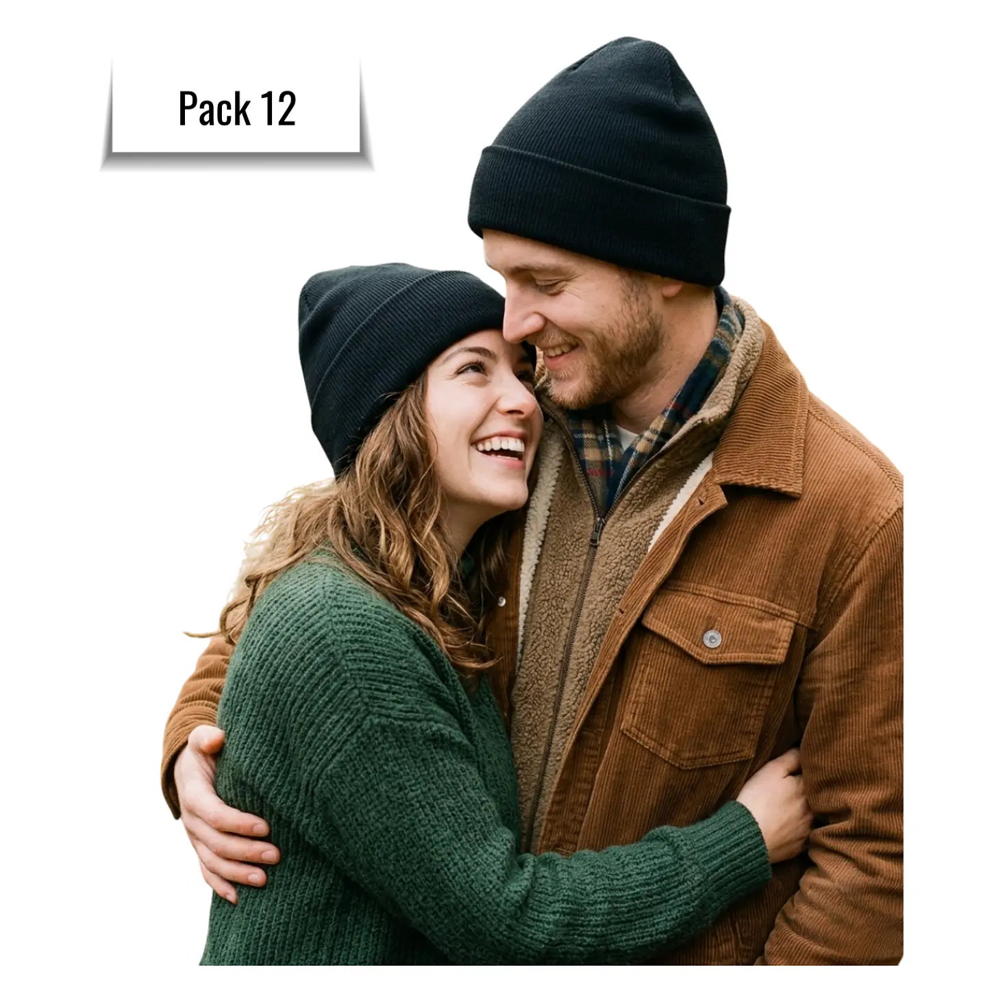 Pack 12 Gorros De Lana Invierno Hombre Mujer Con Interior Polar 1