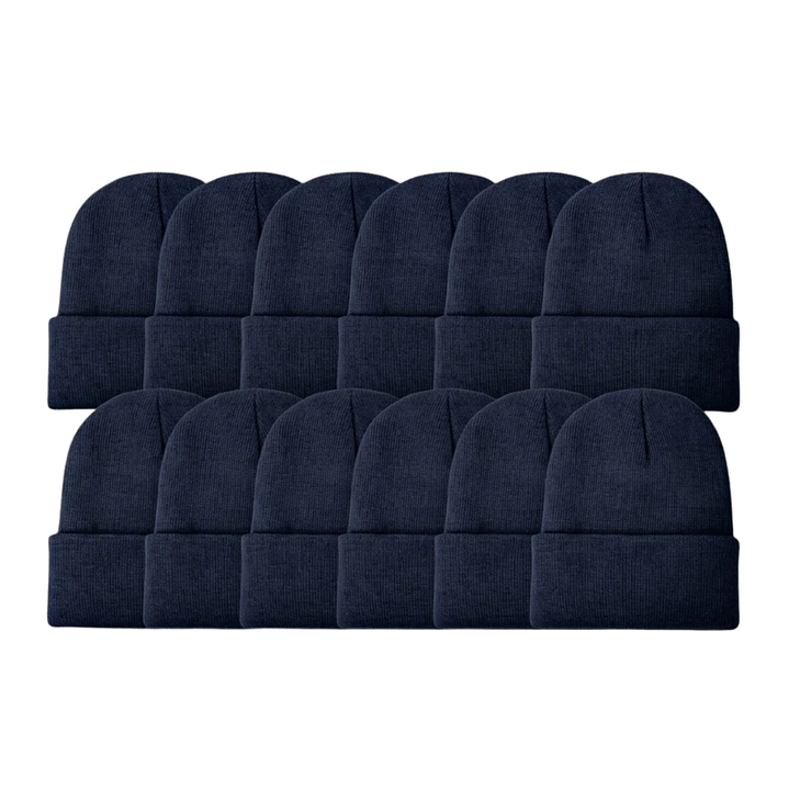 Pack 12 Gorros De Lana Invierno Hombre Mujer Con Interior Polar 7