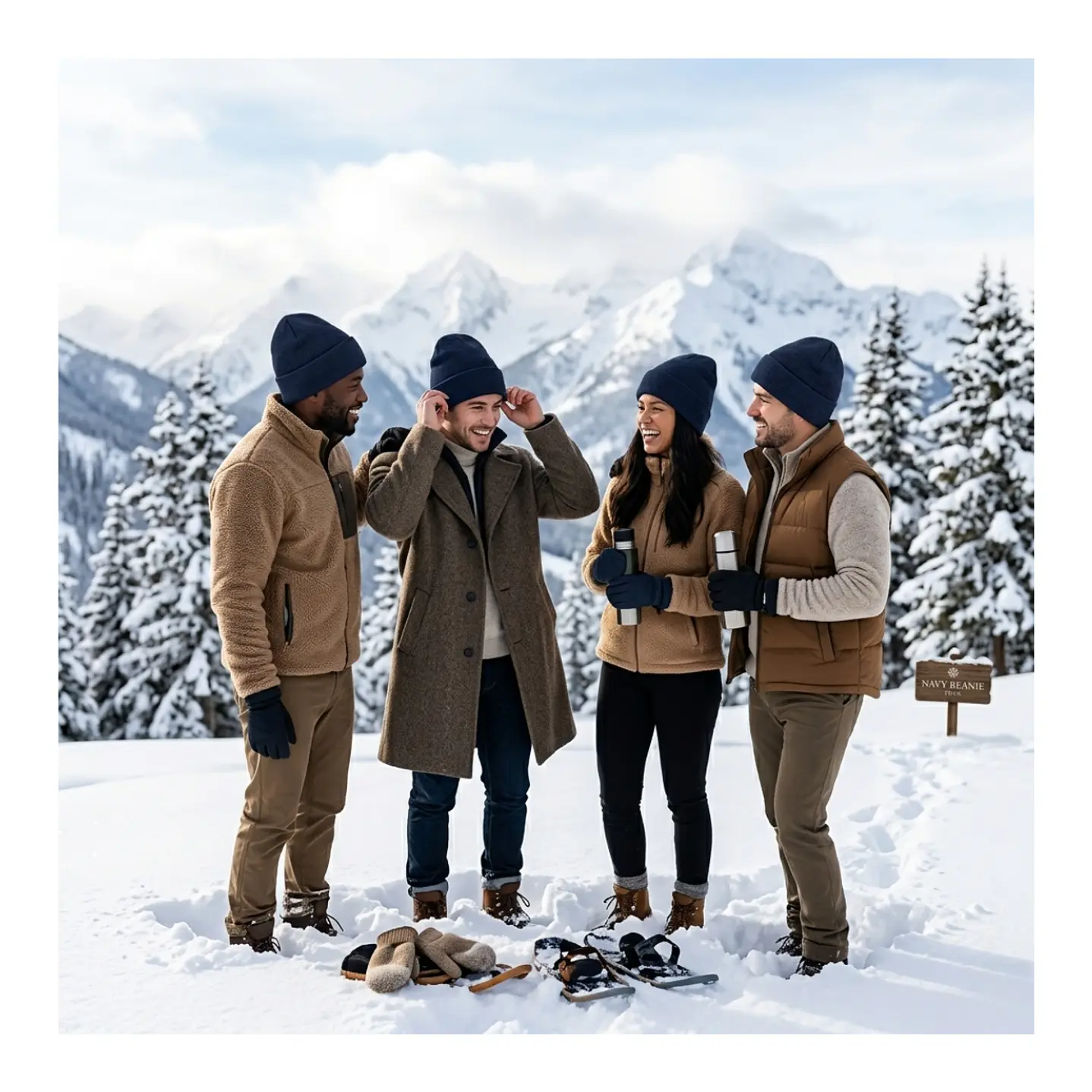 Pack 12 Gorros De Lana Invierno Hombre Mujer Con Interior Polar 10