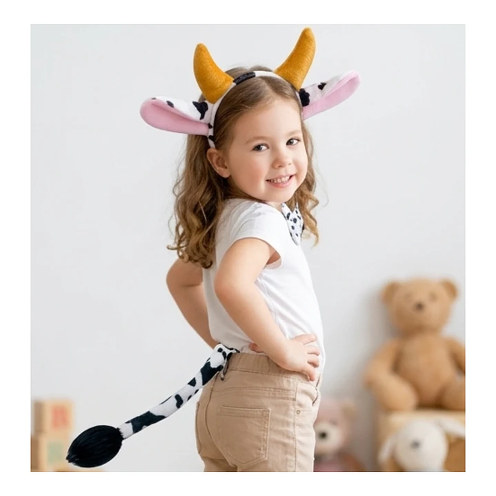 Diadema Con Orejas Y Cola Disfraz Halloween Disfraz 30