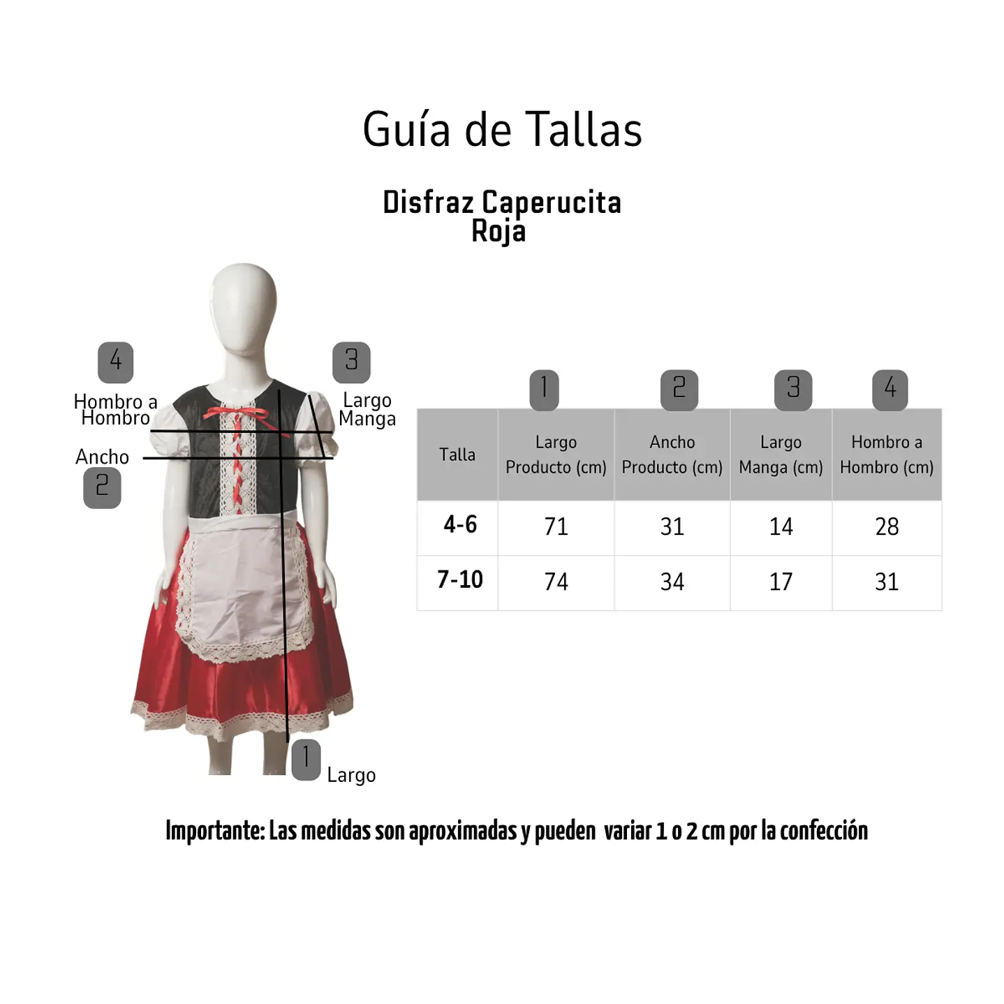 Traje De Caperucita Roja Con Encaje Y Capa Roja Brillante 4