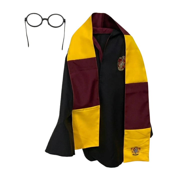 Disfraz Harry Potter Niño Capa Gryffindor Bufanda Lentes Set 5