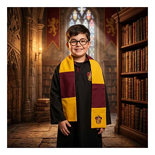 Disfraz Harry Potter Niño Capa Gryffindor Bufanda Lentes Set