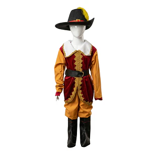 Disfraz Del Gato Con Botas Para Niños Con Capa Y Sombrero