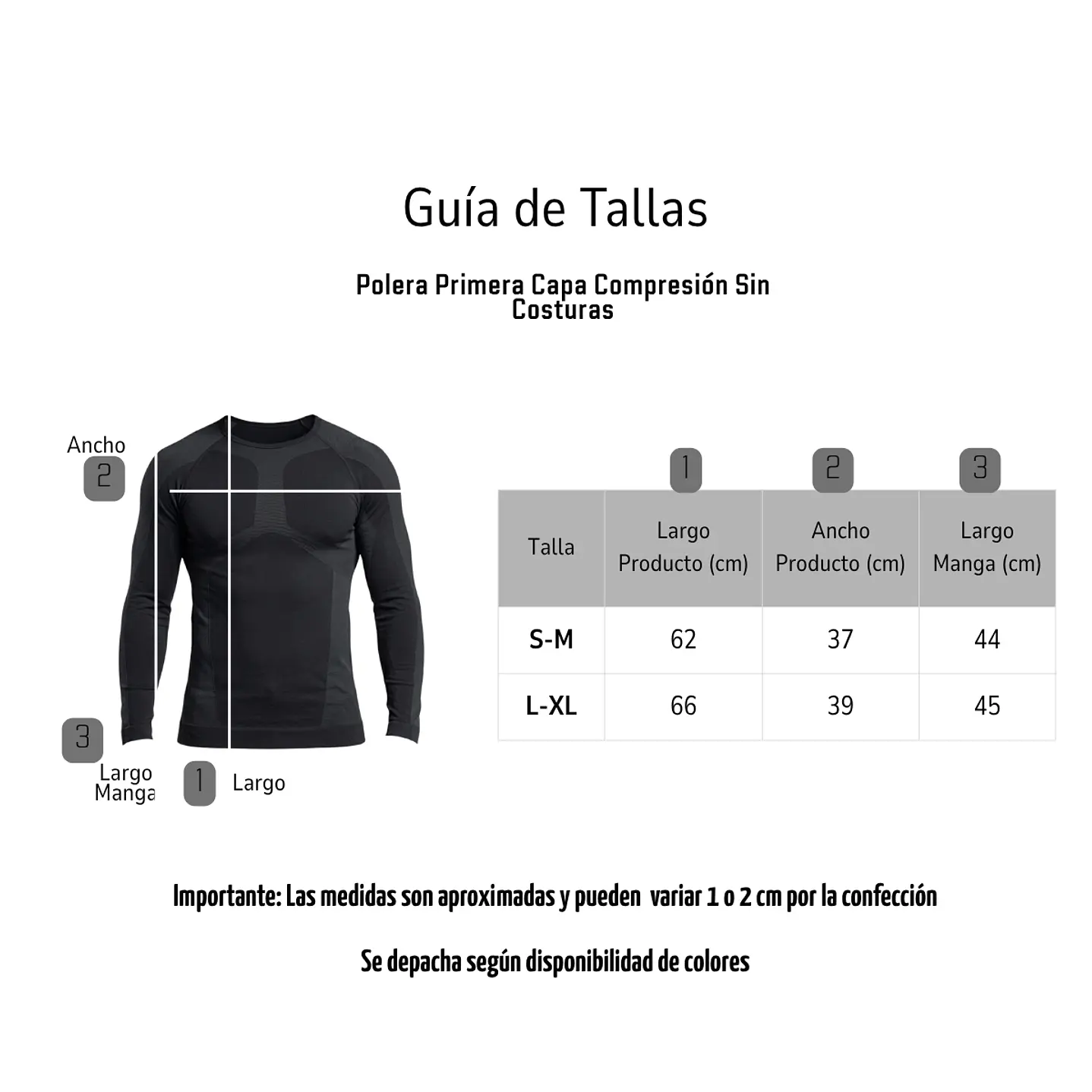 Pack 3 Poleras Primera Capa Compresión Sin Costuras Surtidas 8