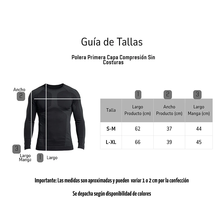 Pack 3 Poleras Primera Capa Compresión Sin Costuras Surtidas 8
