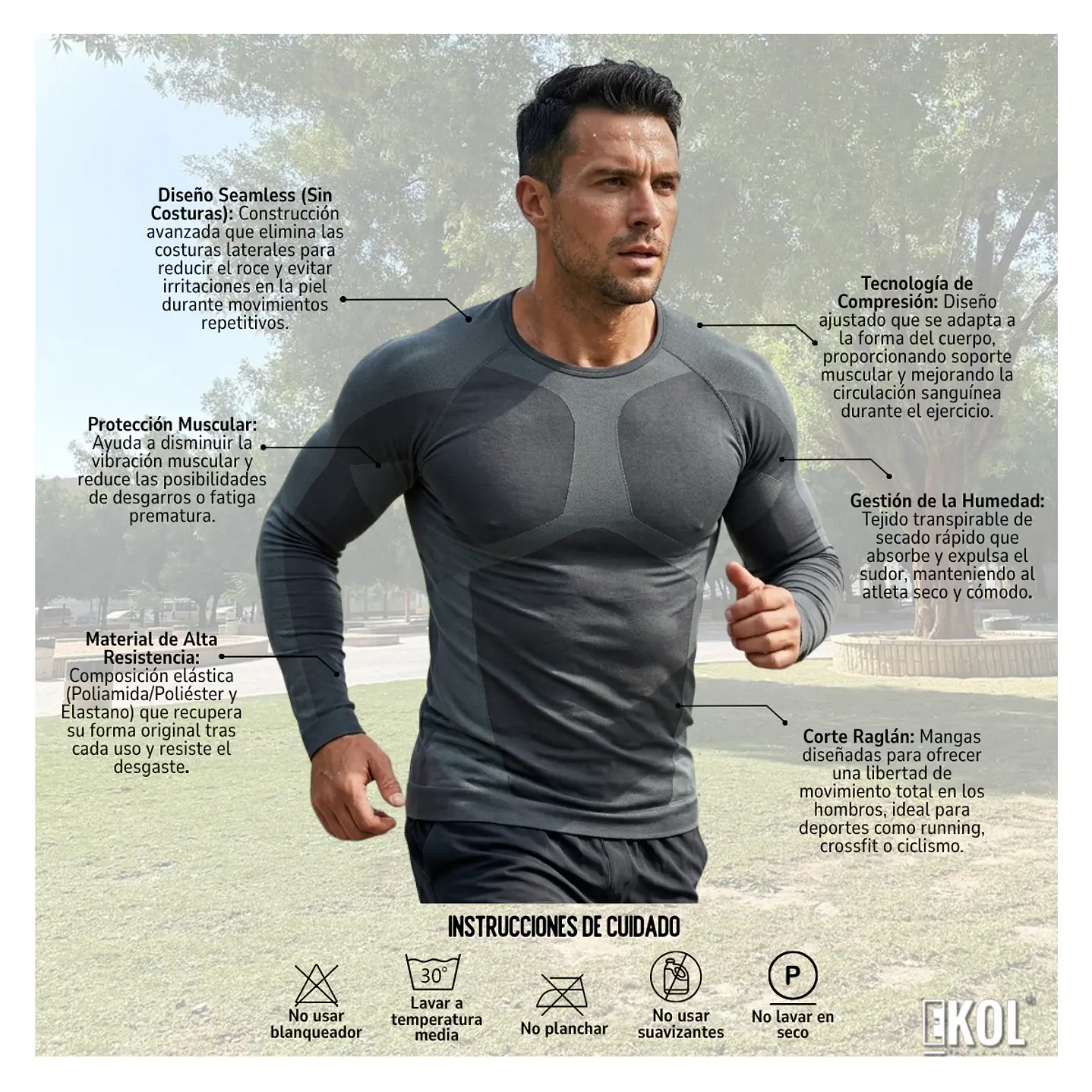 Pack 3 Poleras Primera Capa Compresión Sin Costuras Surtidas 3