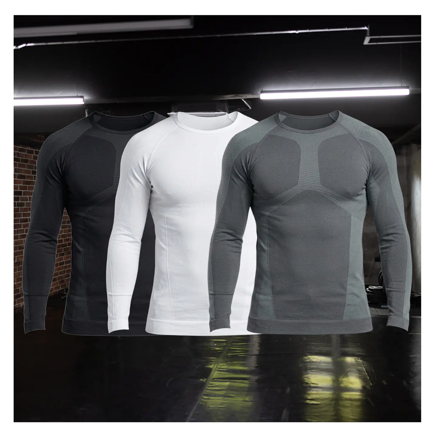 Pack 3 Poleras Primera Capa Compresión Sin Costuras Surtidas 9