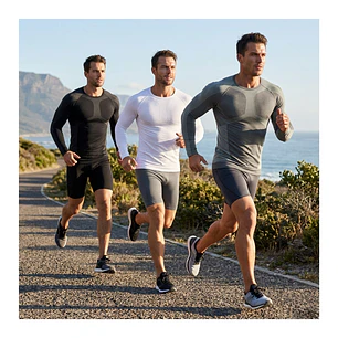 Pack 3 Poleras Primera Capa Compresión Sin Costuras Surtidas