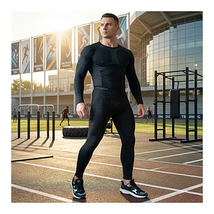 Set Primera Capa Hombre, Camiseta Y Calza Compresion Térmicos