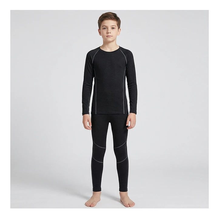 Conjunto Térmico Primera Capa para Niños y Adolescentes (Camiseta Manga Larga + Calza) 1