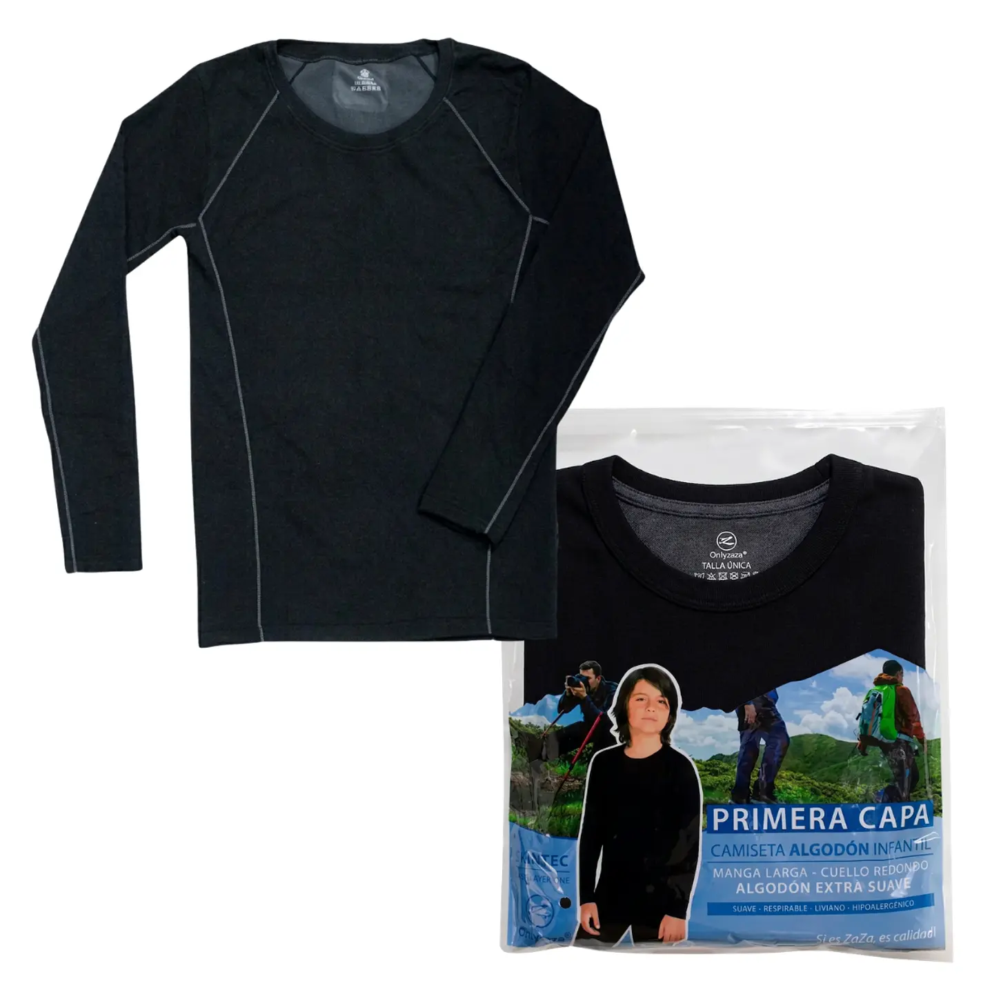 Polera Primera Capa Térmica Algodón Infantil Niños Juvenil 1