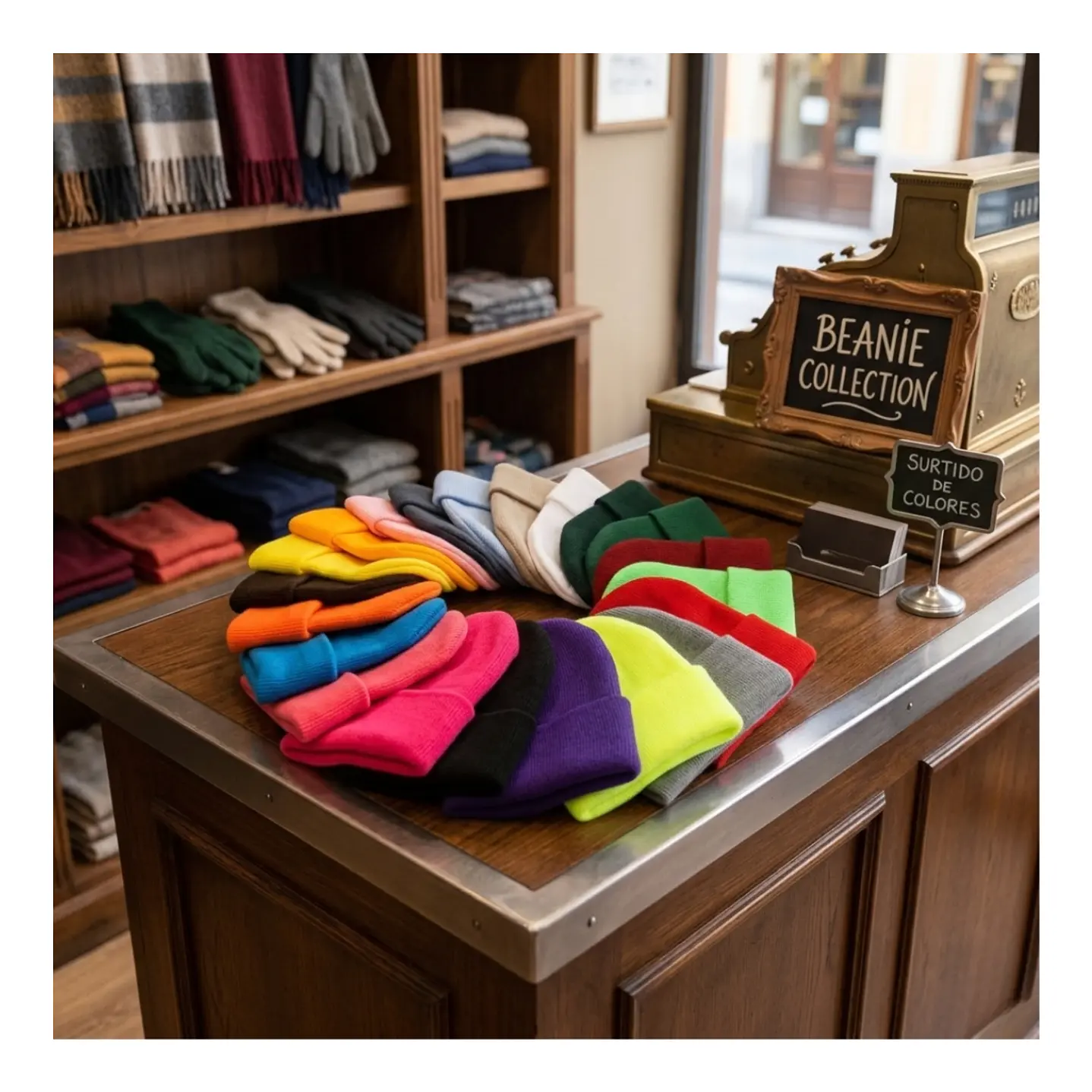 Pack 12 Gorros Beanie Adultos Lana Térmicos Colores Surtidos 1