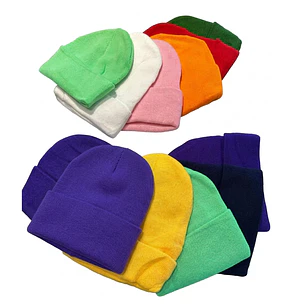 Pack 12 Gorros Beanie Adultos Lana Térmicos Colores Surtidos