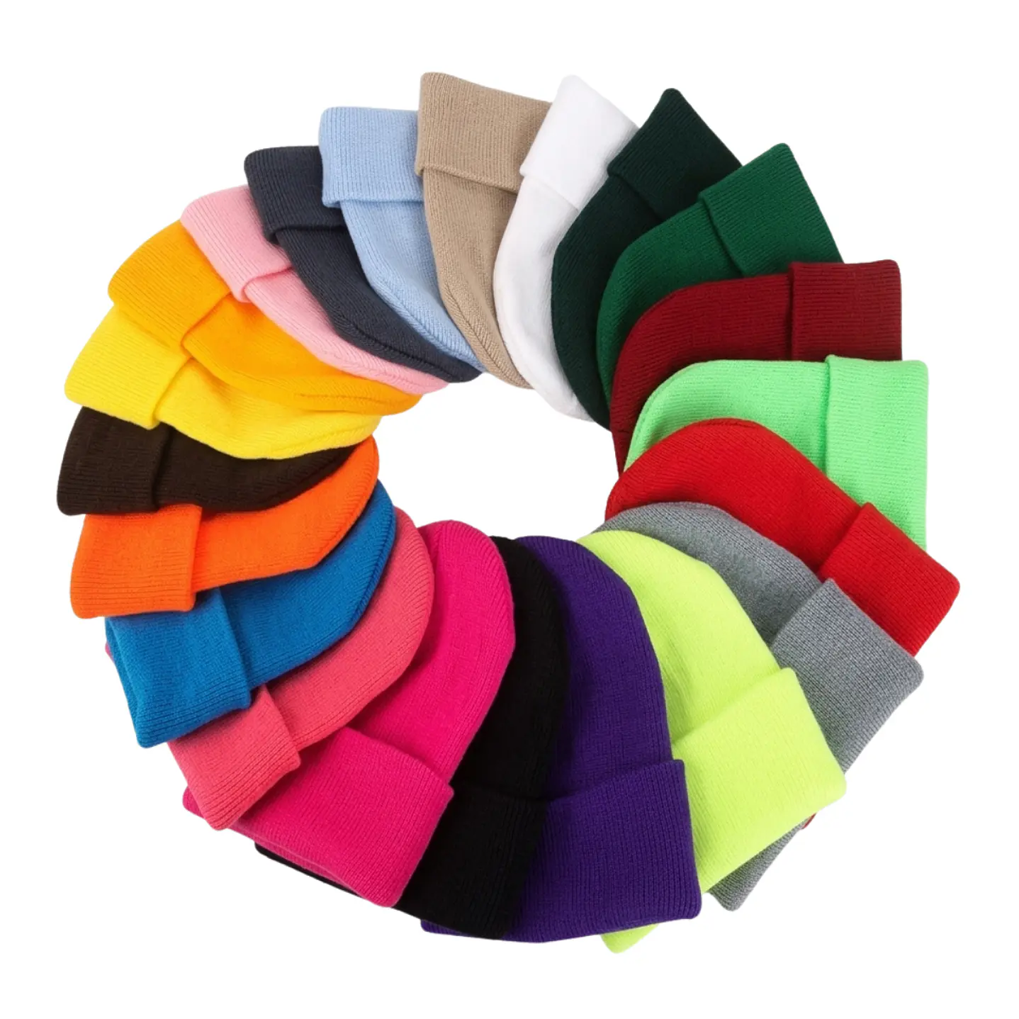 Pack 12 Gorros Beanie Adultos Lana Térmicos Colores Surtidos 3